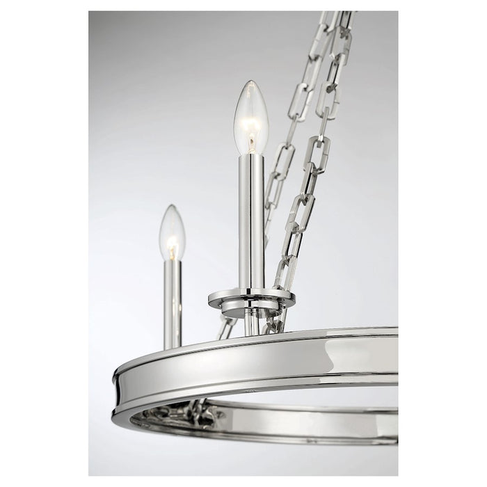 Savoy House Seville 4-Light Chandelier, Polished Nickel