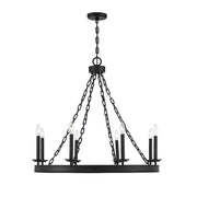 Savoy House Seville 8-Light Chandelier, Matte Black - 1-4404-8-89