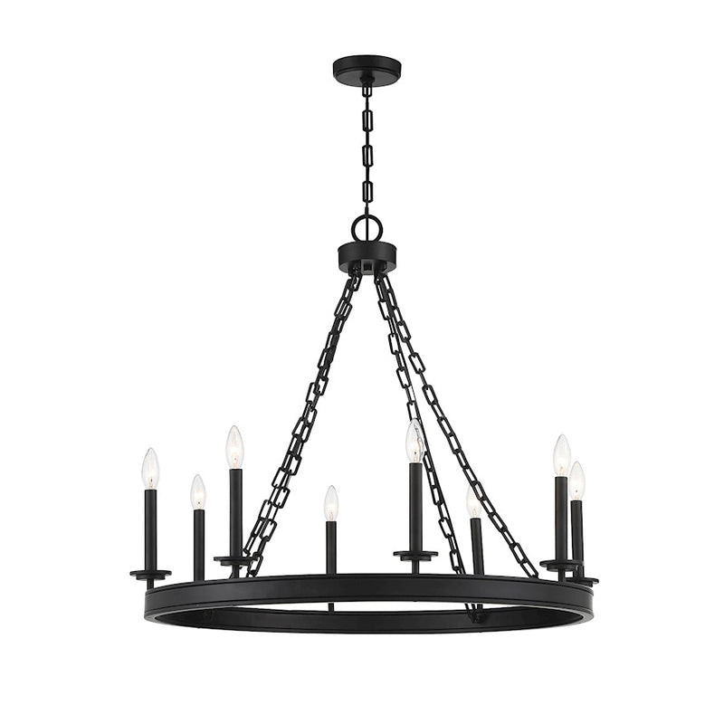 Savoy House Seville 8-Light Chandelier, Matte Black