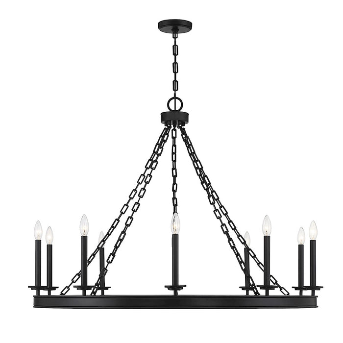 Savoy House Seville 10-Light Chandelier, Matte Black