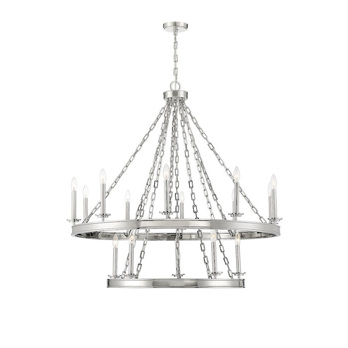 Savoy House Seville 15-Light Chandelier, Polished Nickel