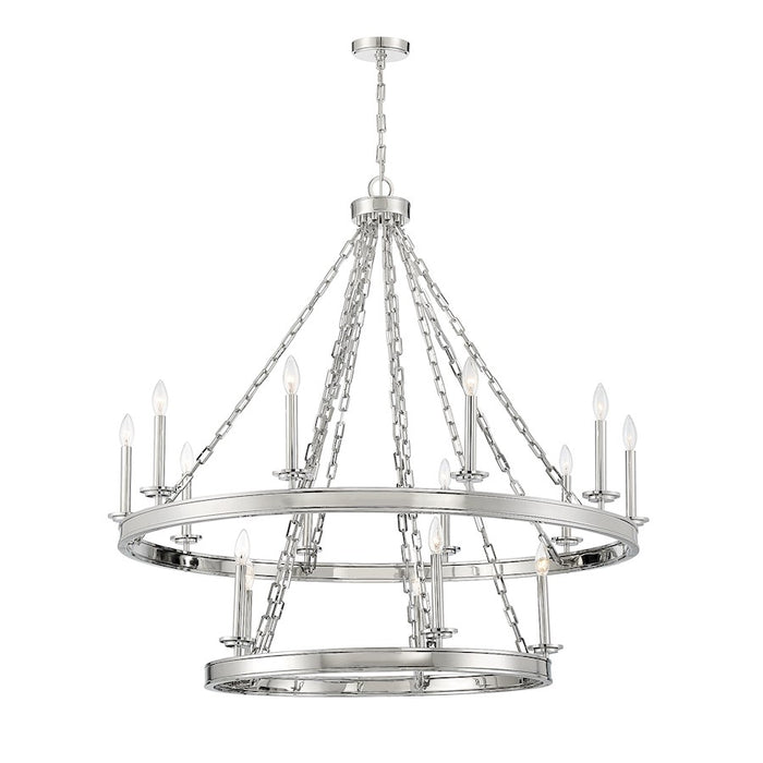 Savoy House Seville 15-Light Chandelier, Polished Nickel