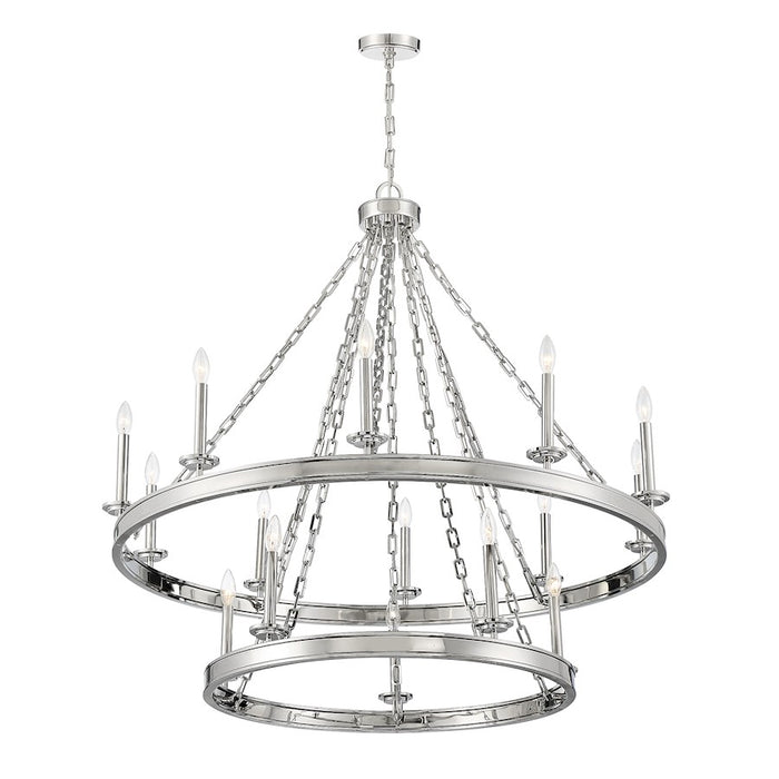 Savoy House Seville 15-Light Chandelier, Polished Nickel
