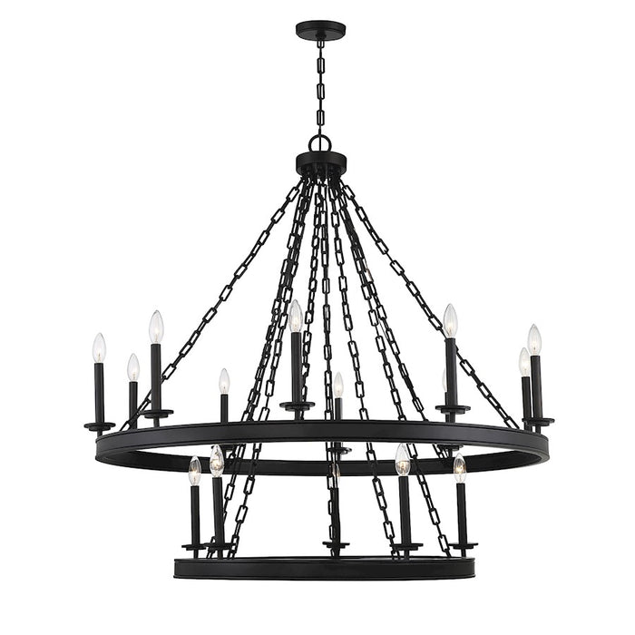 Savoy House Seville 15-Light Chandelier, Matte Black