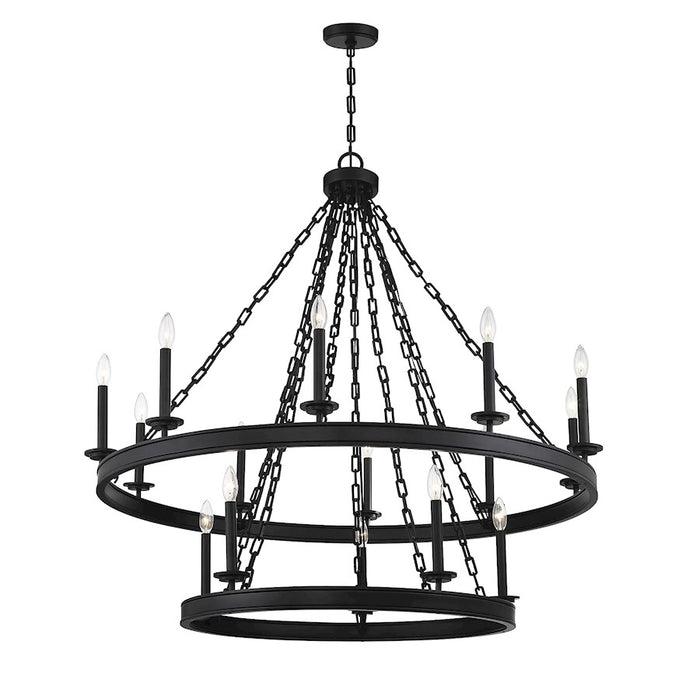 Savoy House Seville 15-Light Chandelier, Matte Black