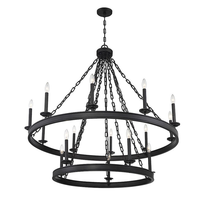 Savoy House Seville 15-Light Chandelier, Matte Black