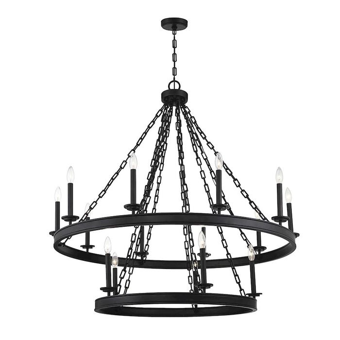 Savoy House Seville 15-Light Chandelier, Matte Black