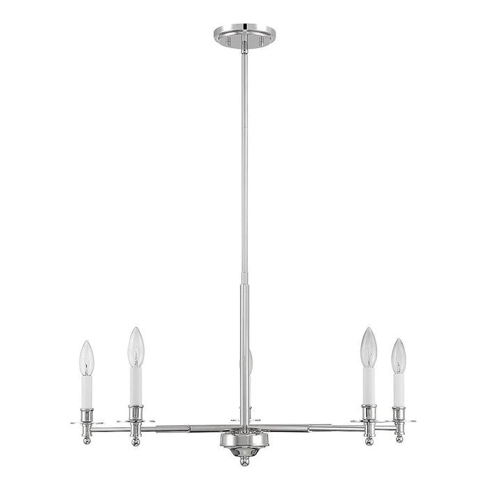 Savoy House Jasmine 5-Light Chandelier, Polished Nickel