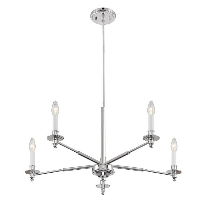 Savoy House Jasmine 5-Light Chandelier, Polished Nickel