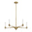 Savoy House Jasmine 5-Light Chandelier, Warm Brass