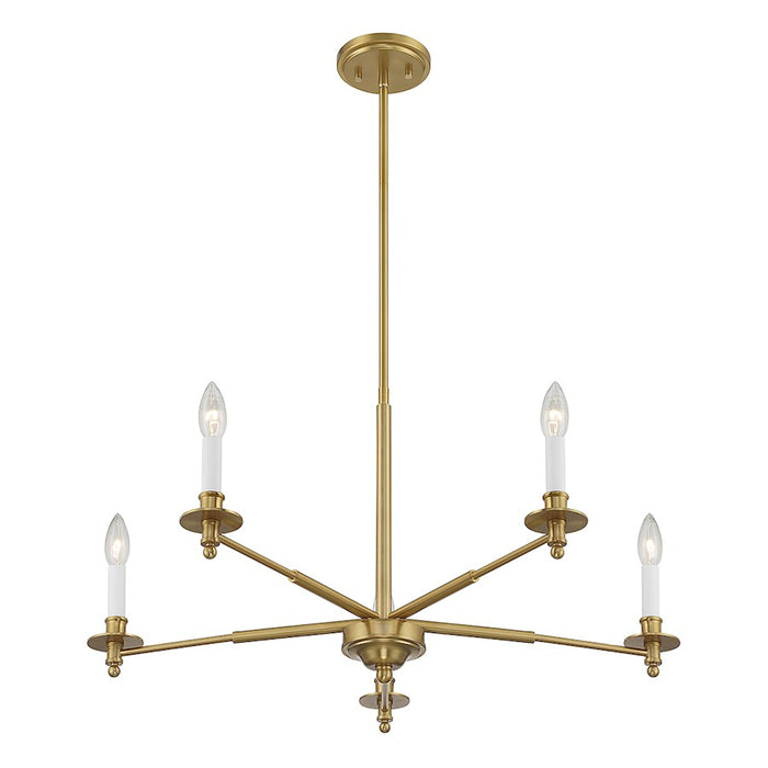 Savoy House Jasmine 5-Light Chandelier, Warm Brass