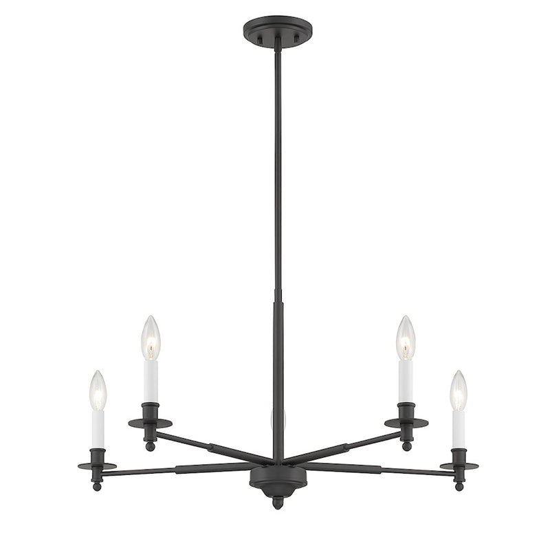 Savoy House Jasmine 5-Light Chandelier, Matte Black