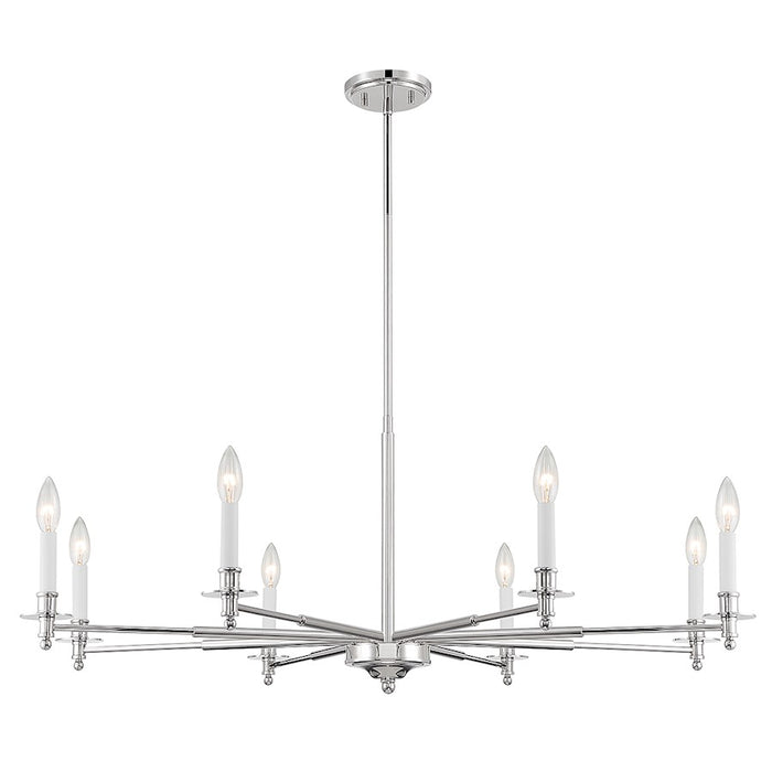 Savoy House Jasmine 8-Light Chandelier, Polished Nickel