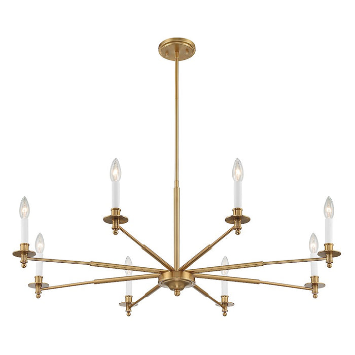 Savoy House Jasmine 8-Light Chandelier, Warm Brass