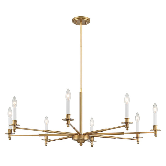 Savoy House Jasmine 8-Light Chandelier, Warm Brass