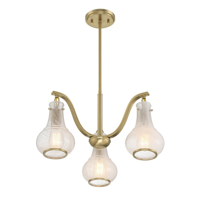 Savoy House Adams 3-Light Chandelier, Warm Brass