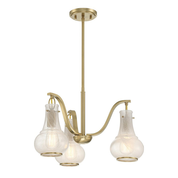 Savoy House Adams 3-Light Chandelier, Warm Brass