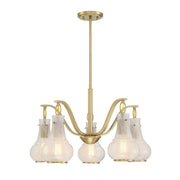Savoy House Adams 5-Light Chandelier, Warm Brass - 1-4419-5-322