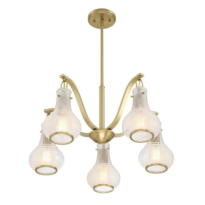 Savoy House Adams 5-Light Chandelier, Warm Brass