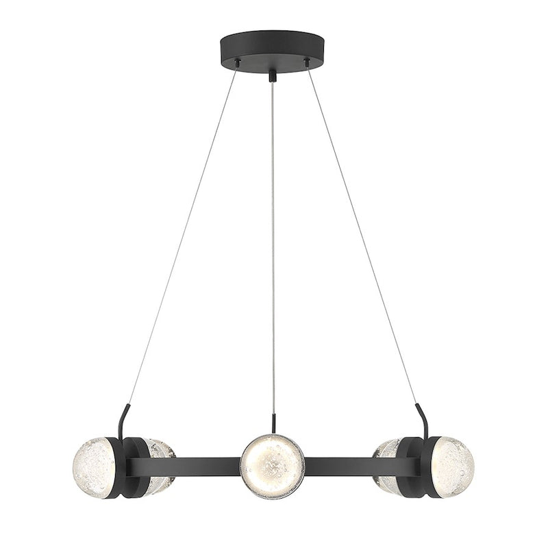 Savoy House Biscayne 12 Light LED Chandelier, Black/Bubble
