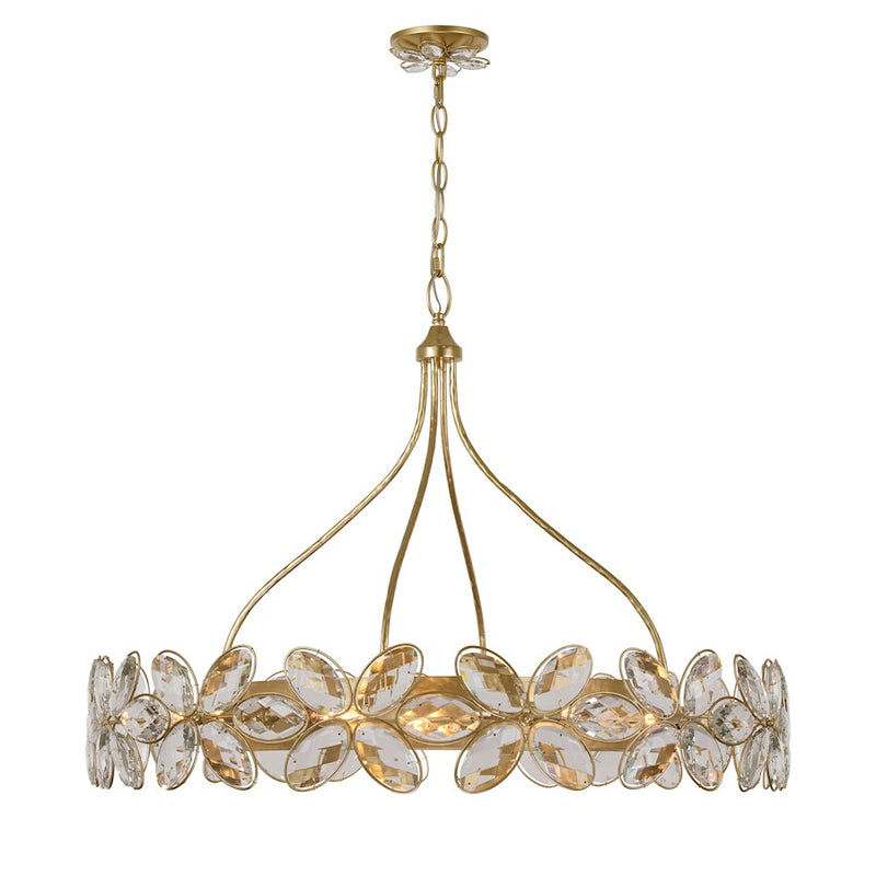 Savoy House Marbella 14 Light Chandelier, Gold Shimmer