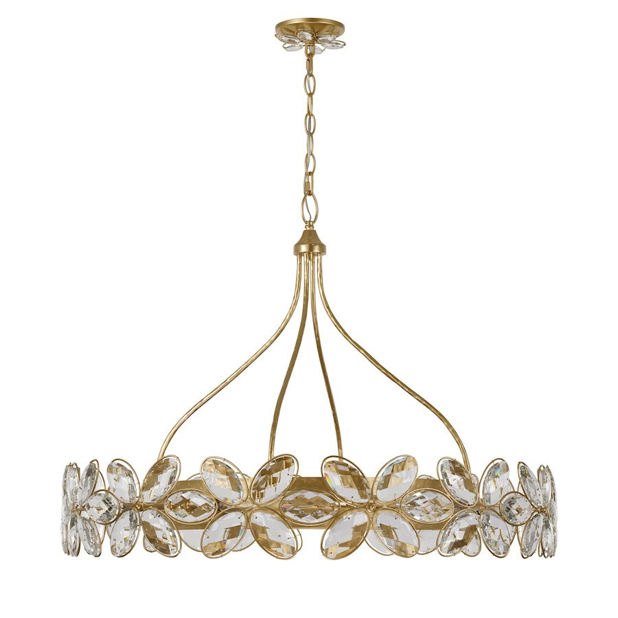 Savoy House Marbella 14 Light Chandelier, Gold Shimmer