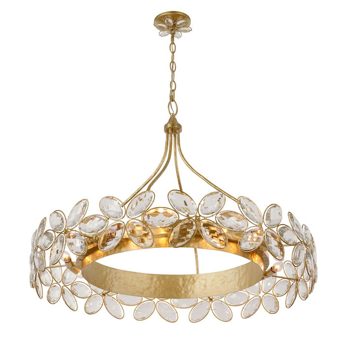 Savoy House Marbella 14 Light Chandelier, Gold Shimmer