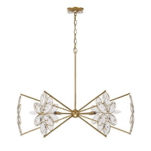 Savoy House Marbella 6 Light Chandelier, Gold Shimmer