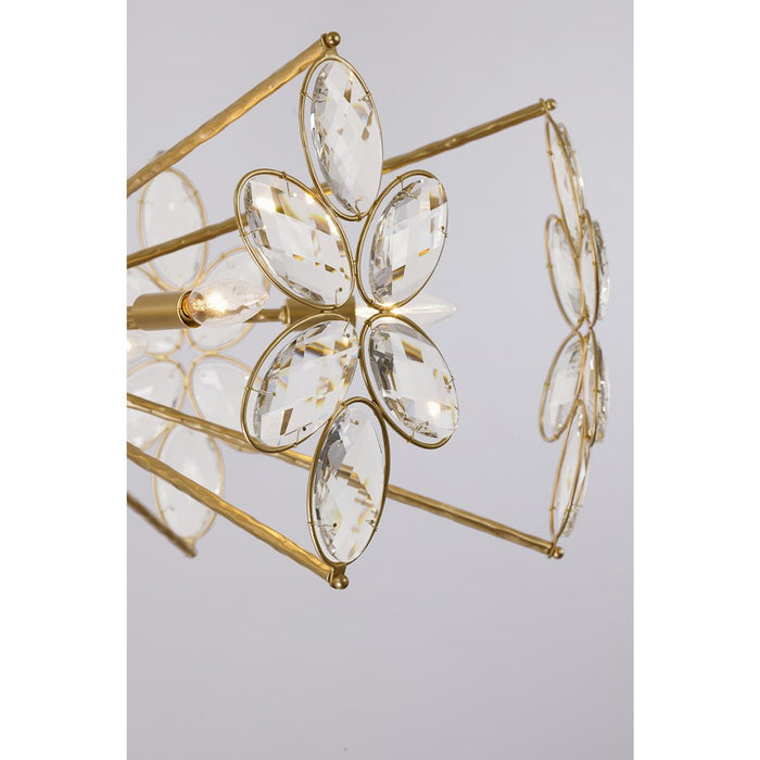 Savoy House Marbella 6 Light Chandelier, Gold Shimmer