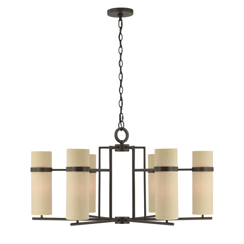 Savoy House Weston 6 Lt Chandelier, Mediterranean
