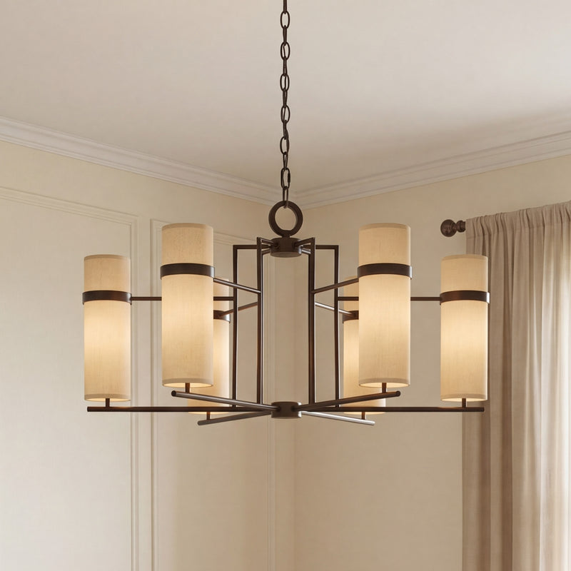 Savoy House Weston 6 Lt Chandelier, Mediterranean