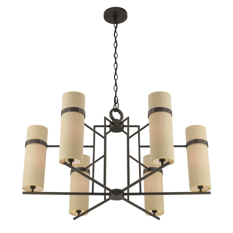Savoy House Weston 6 Lt Chandelier, Mediterranean