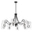 Savoy House Calgary 8 Light Chandelier, Matte Black/Clear Hammered