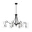 Savoy House Calgary 6Lt Linear Chandelier, Black/Clear Hammered - 1-4571-6-89