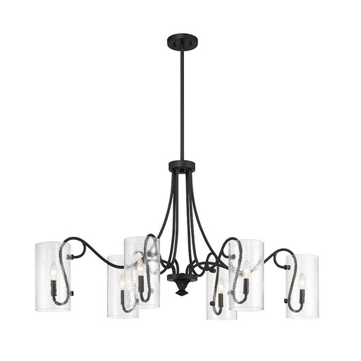 Savoy House Calgary 6-Light Oval Chandelier, Matte Black - 1-4571-6-89