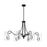 Savoy House Calgary 6Lt Linear Chandelier, Black/Clear Hammered