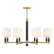 Savoy House Conrad 8 Lt Chandelier, White, Warm Brass - 1-4605-8-322