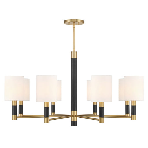 Savoy House Conrad 8 Lt Chandelier, White, Warm Brass - 1-4605-8-322