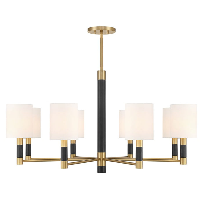 Savoy House Conrad 8 Lt Chandelier, White, Warm Brass - 1-4605-8-322