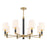 Savoy House Conrad 8 Lt Chandelier, White, Warm Brass