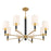 Savoy House Conrad 8 Lt Chandelier, White, Warm Brass