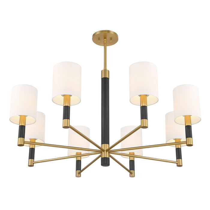 Savoy House Conrad 8 Lt Chandelier, White, Warm Brass