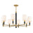 Savoy House Conrad 8 Lt Chandelier, White, Warm Brass