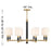 Savoy House Conrad 8 Lt Chandelier, White, Warm Brass