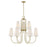 Savoy House Wilkes 9 Lt Chandelier, White, Warm Brass - 1-4701-9-322