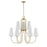 Savoy House Wilkes 9 Lt Chandelier, White, Warm Brass