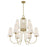 Savoy House Wilkes 9 Lt Chandelier, White, Warm Brass