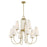 Savoy House Wilkes 9 Lt Chandelier, White, Warm Brass