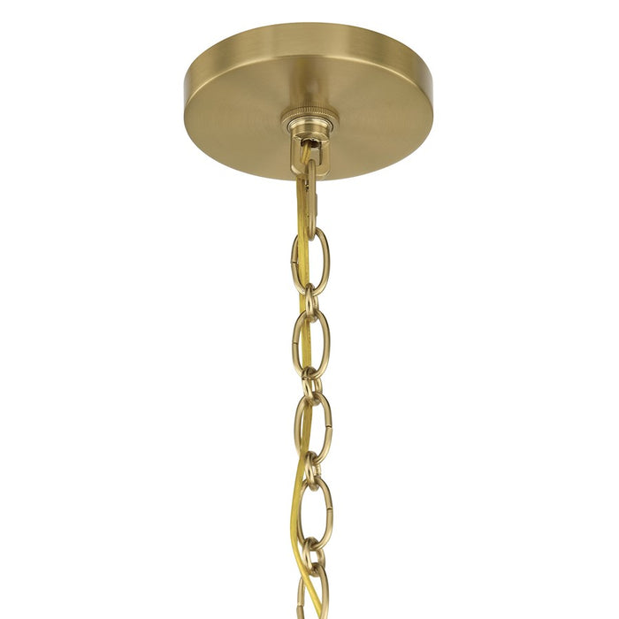 Savoy House Wilkes 9 Lt Chandelier, White, Warm Brass