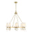 Savoy House Wilkes 8 Lt Chandelier, White, Warm Brass - 1-4702-8-322